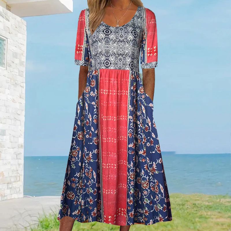 Falado – Elegante boho-jurk met print voor dames
