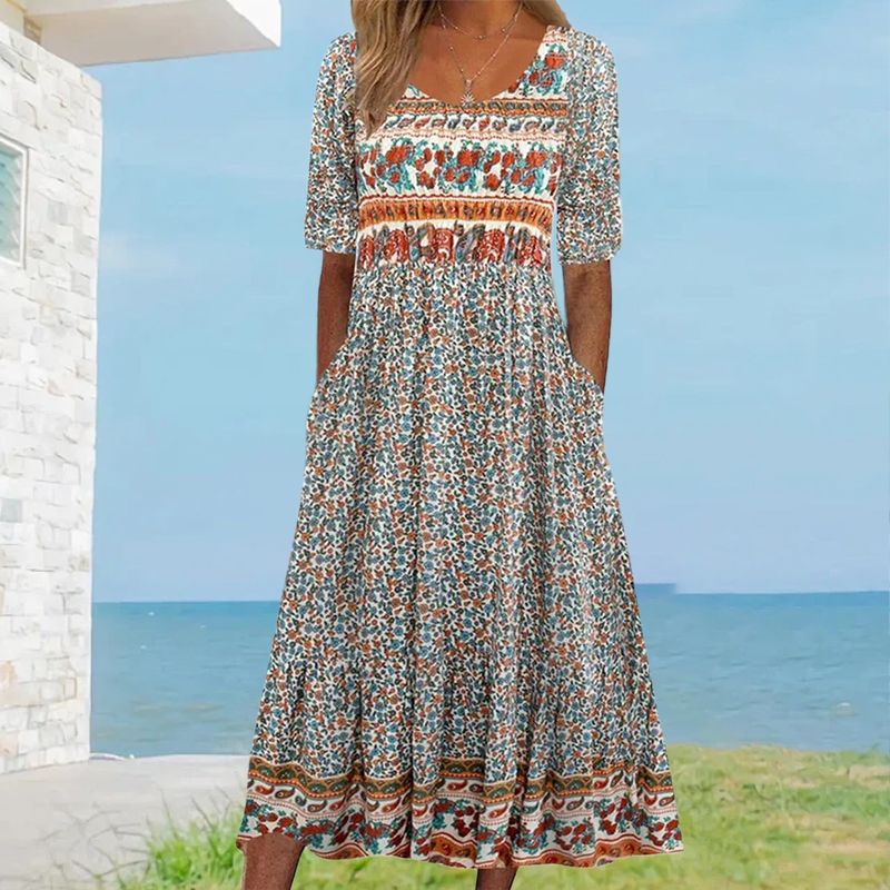 Falado – Elegante boho-jurk met print voor dames