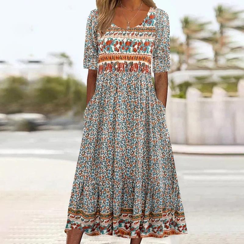 Falado – Elegante boho-jurk met print voor dames