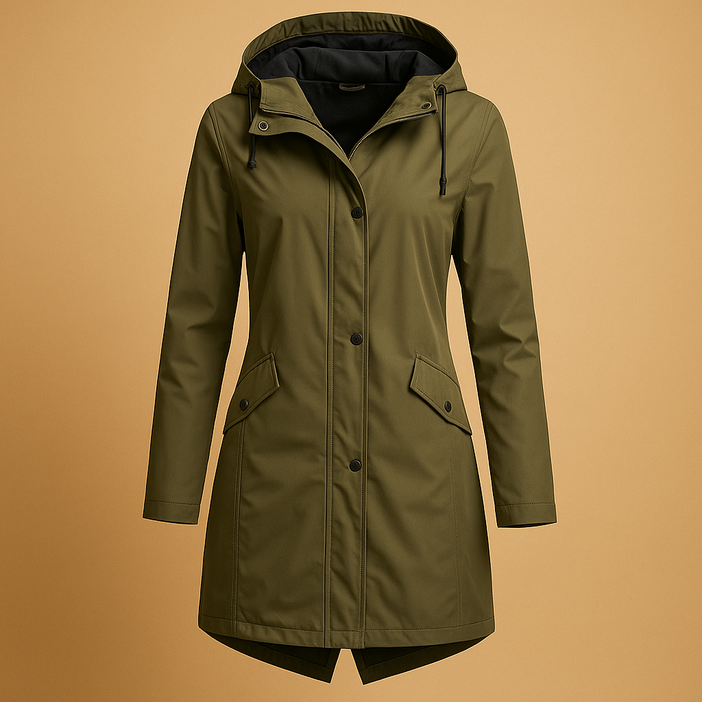 Transparante regenjas met capuchon voor dames | Yfke