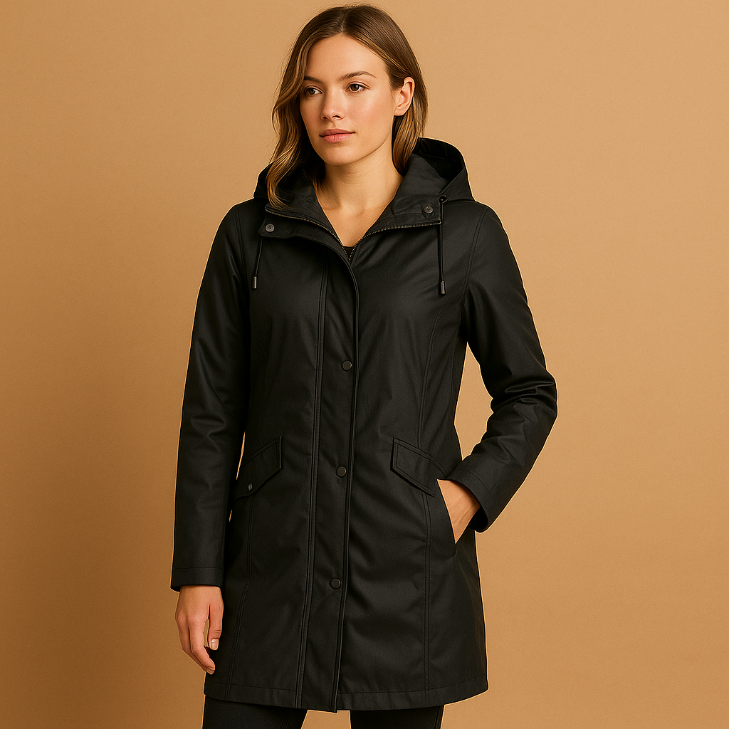 Transparante regenjas met capuchon voor dames | Evelien