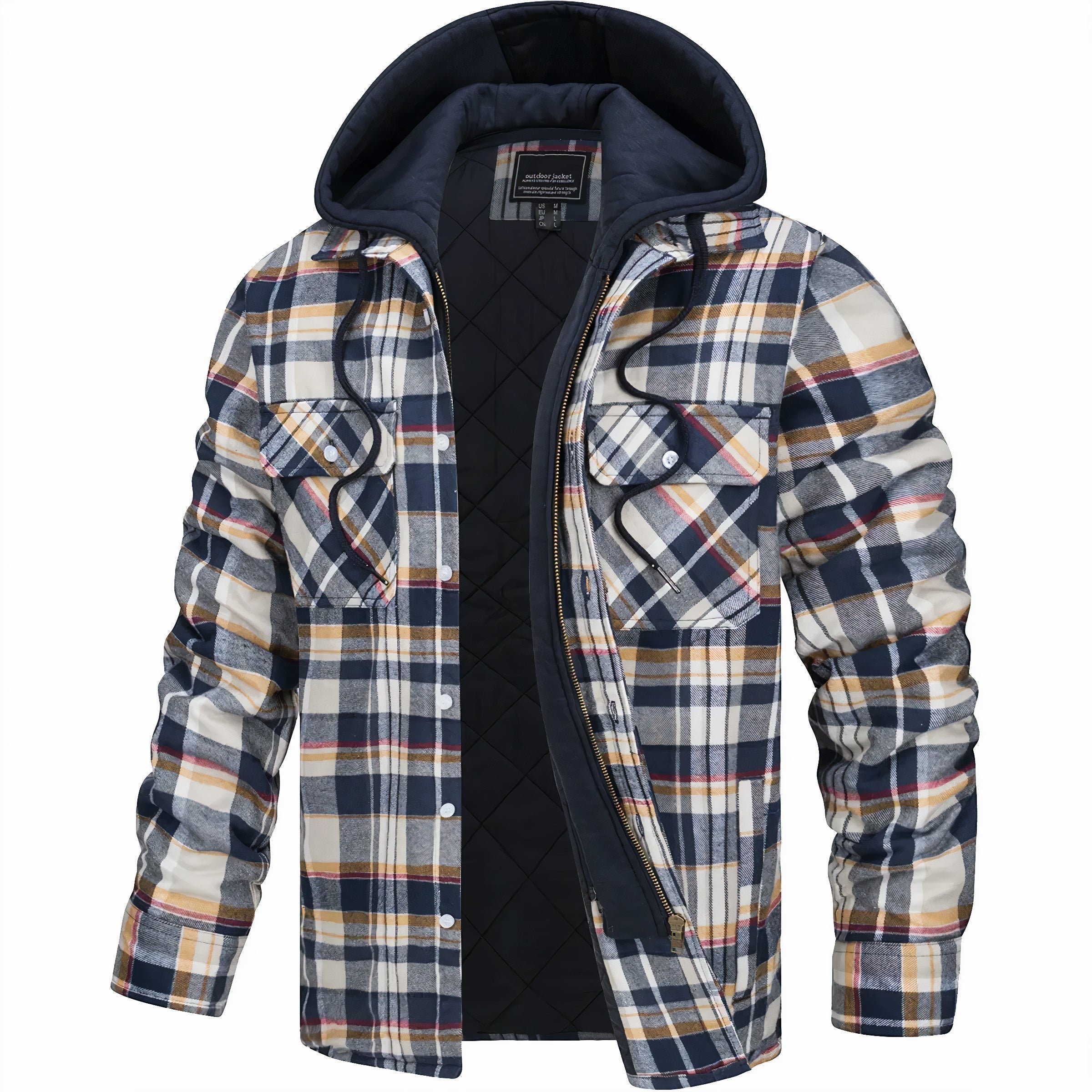 Laluna® | Geruite jas met rits