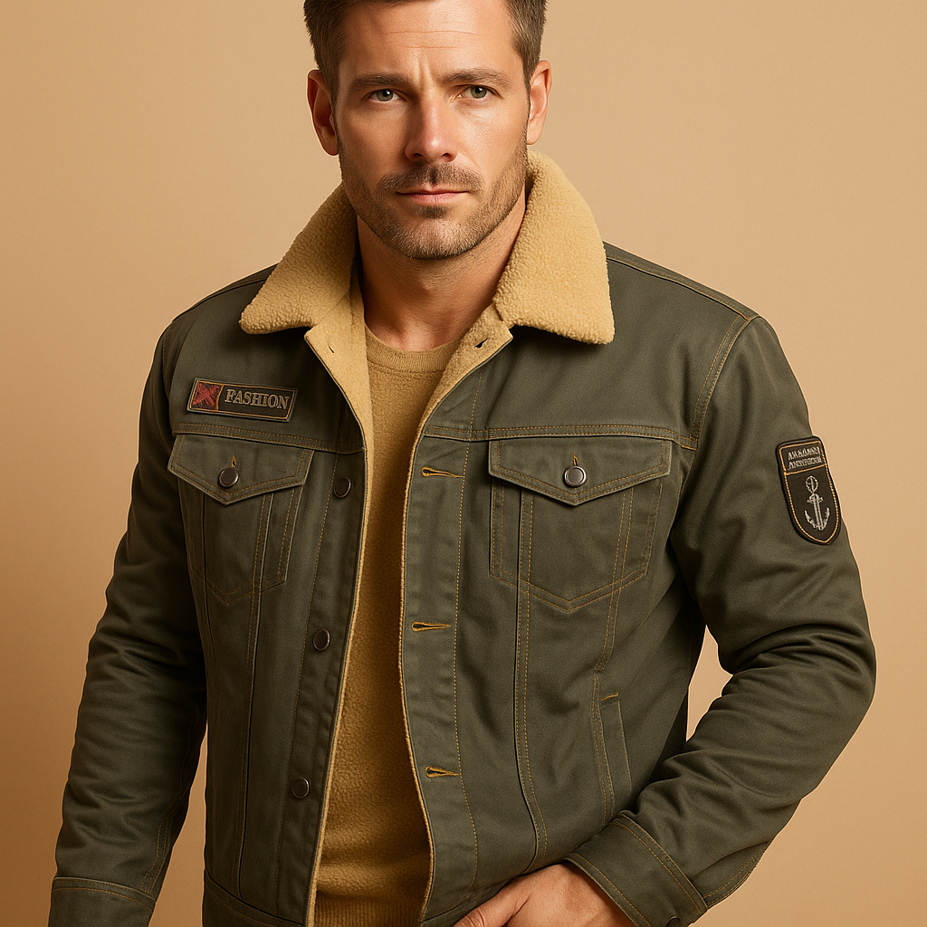 Warme fleece motorjas met versteviging voor heren | Daan