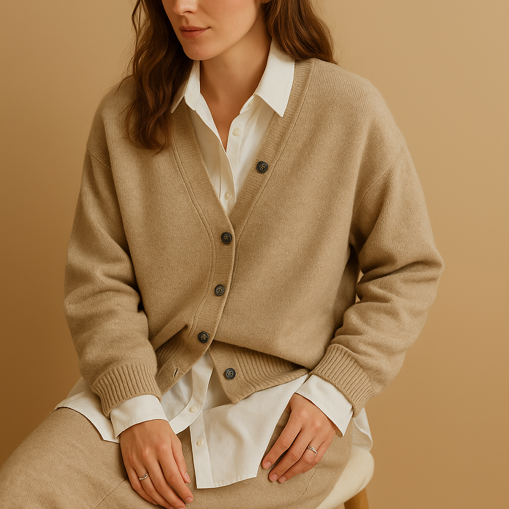 Warme gebreide trui met wol-look voor dames | Yara