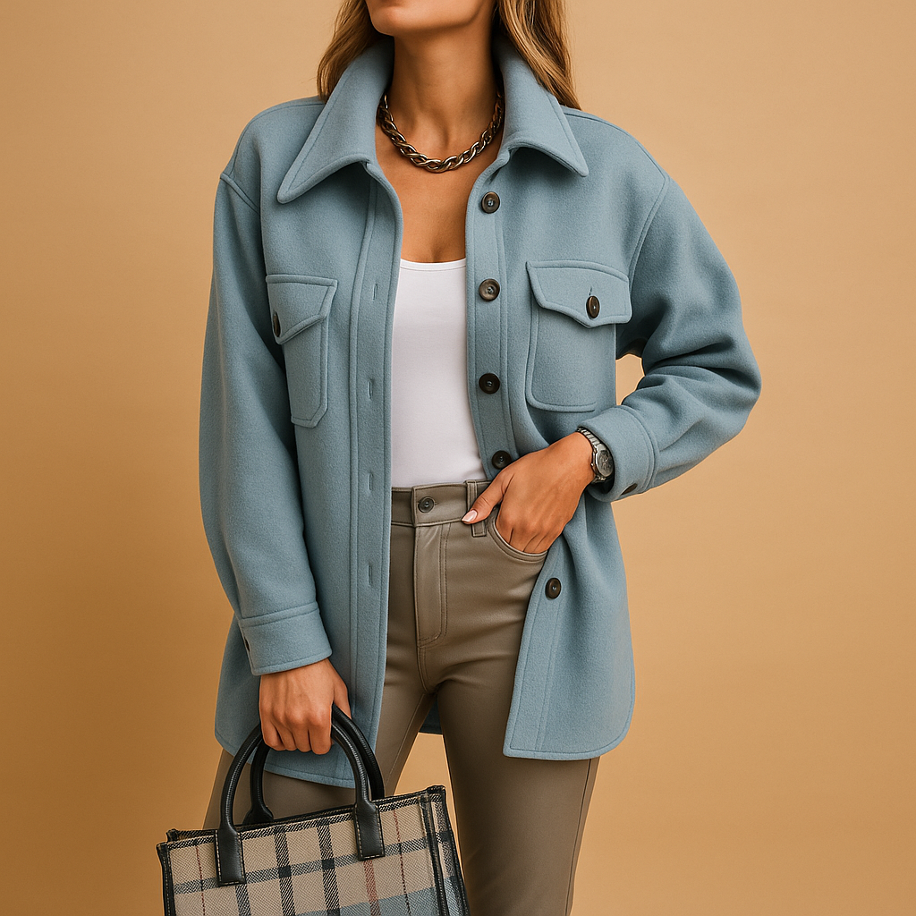 Wind- en waterdicht damesjack met kraag en knopen | Renée