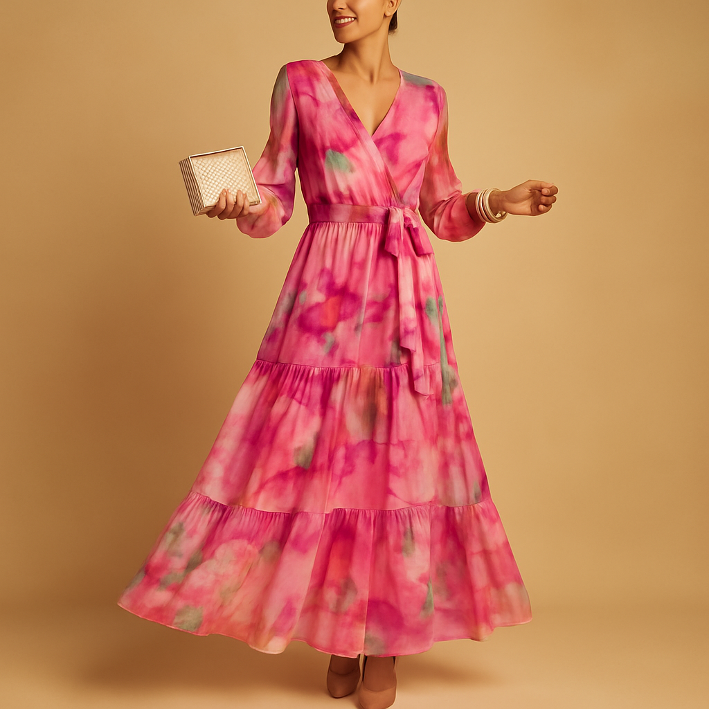 Lange zomerjurk met lange mouwen voor dames | Yara