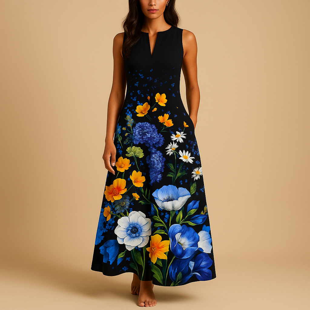 Zomerjurk met kleurrijke print en luchtige pasvorm voor dames | Eliza