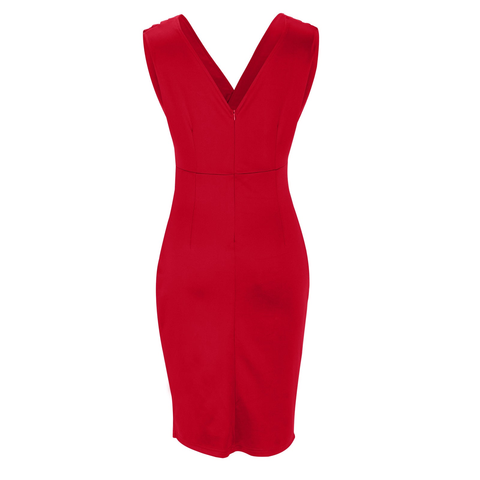Falado – Elegante, figuuraccentuerende jurk met V-hals en split
