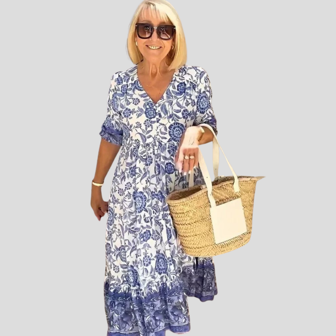 Falado – Comfortabele zomerjurk – Licht, vrouwelijk en elegant