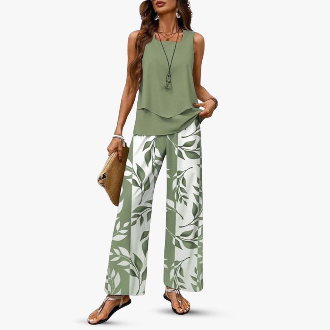 Zenviro – Premium tweedelige set met mouwloze top en broek