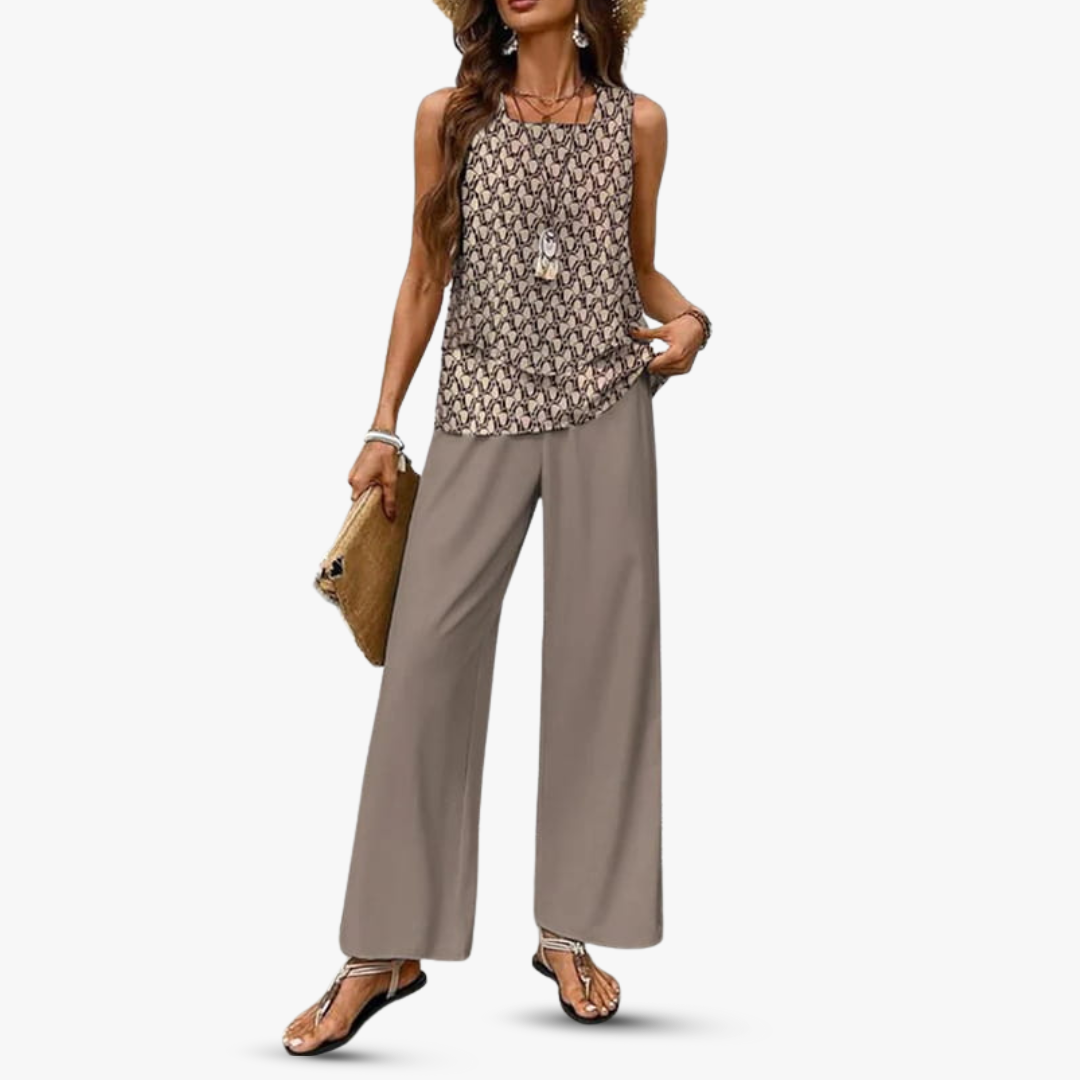 Zenviro – Premium tweedelige set met mouwloze top en broek