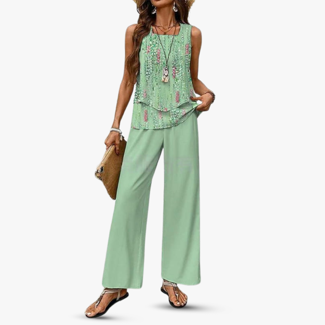 Zenviro – Premium tweedelige set met mouwloze top en broek