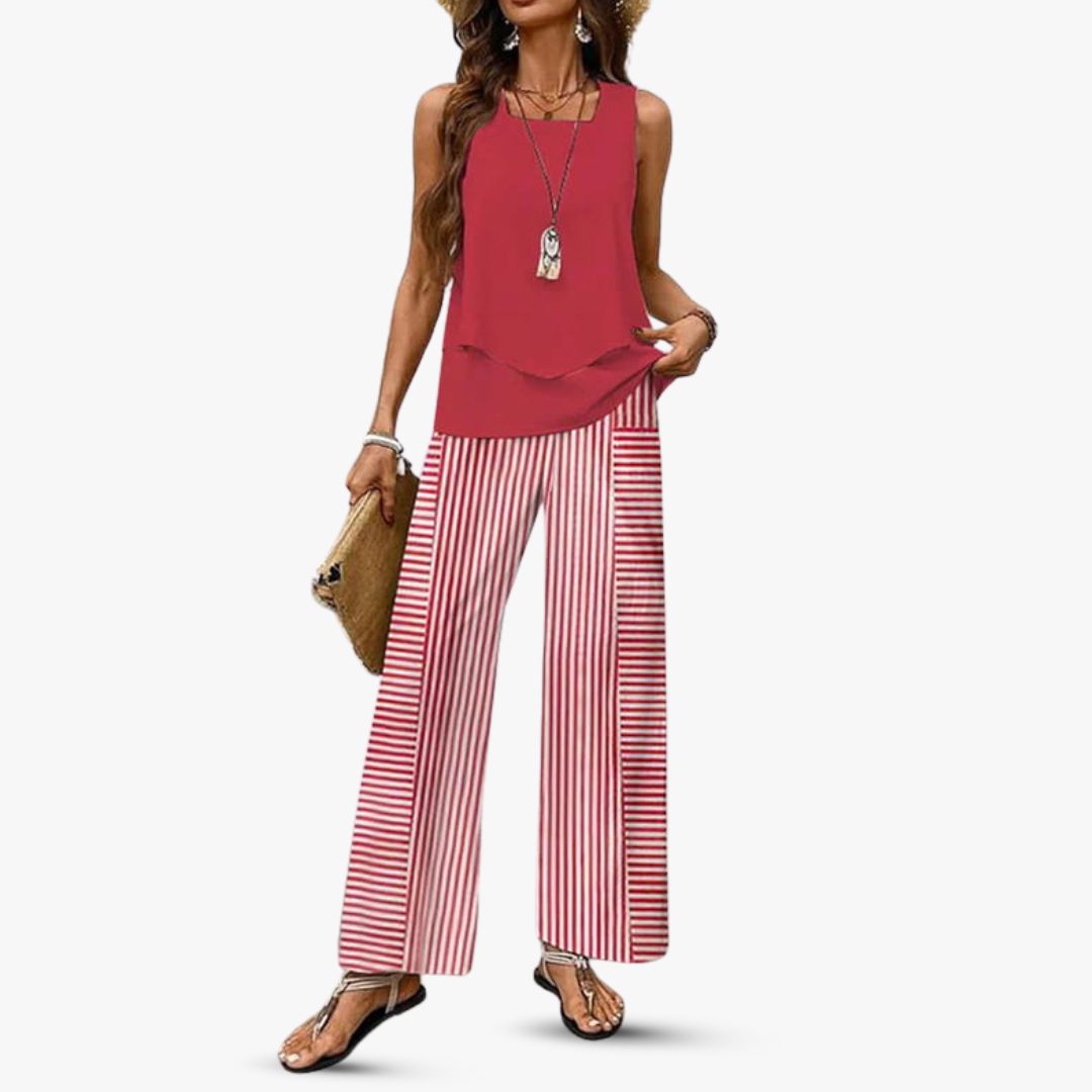 Zenviro – Premium tweedelige set met mouwloze top en broek