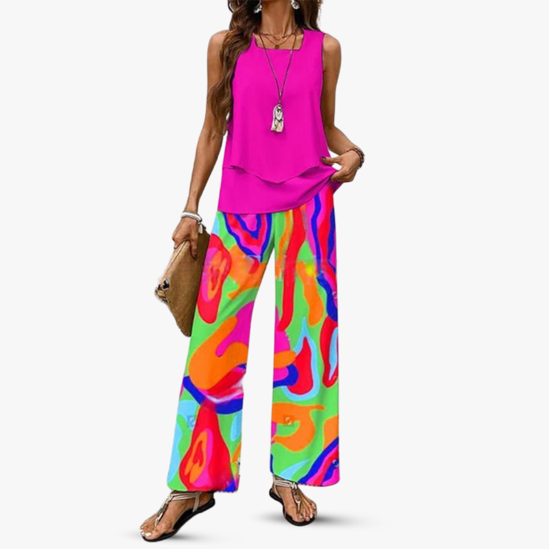 Zenviro – Premium tweedelige set met mouwloze top en broek
