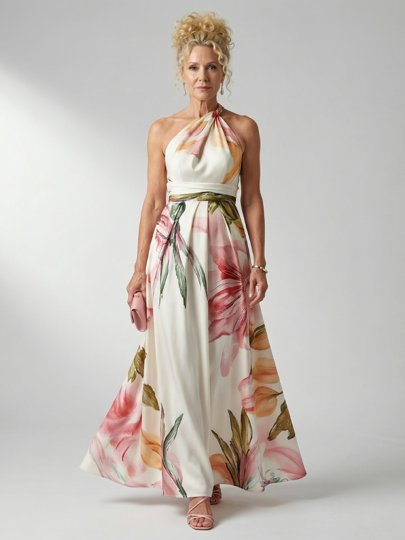 Amiel | Lichte Bloemen Maxijurk