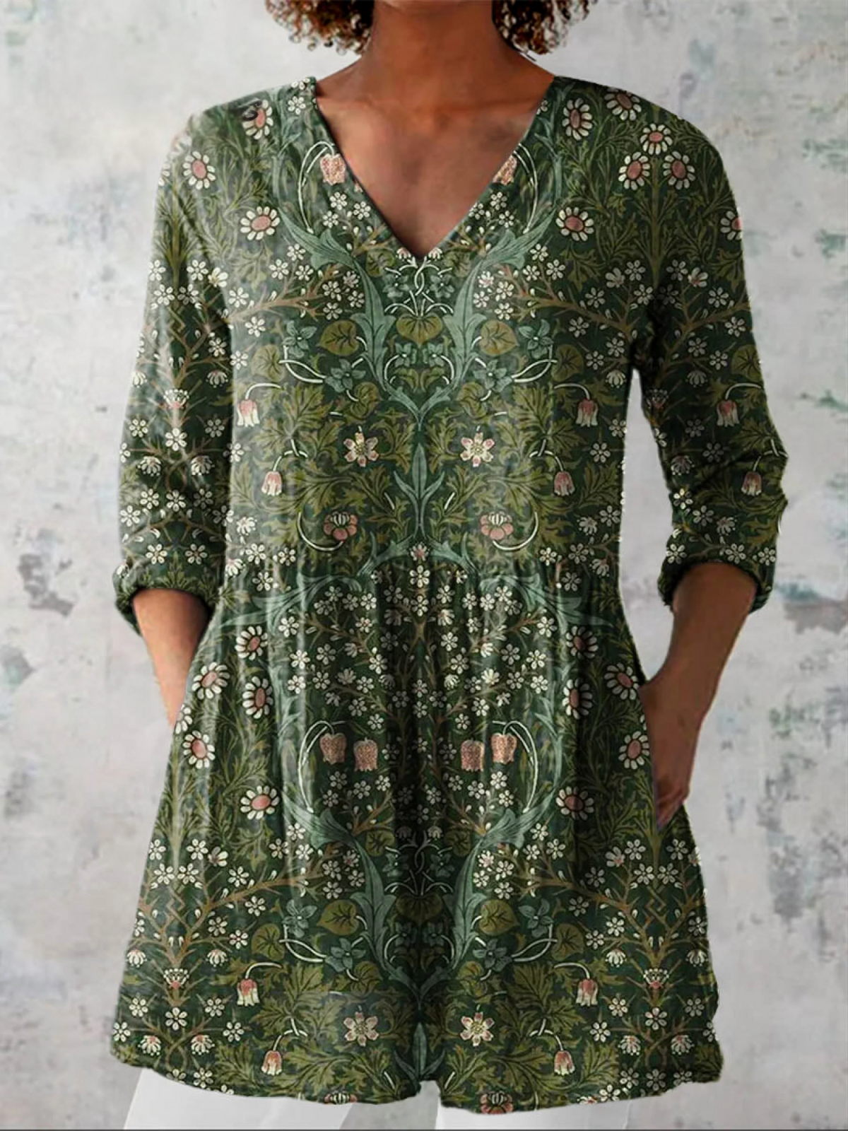 Addison | Lange V-hals blouse