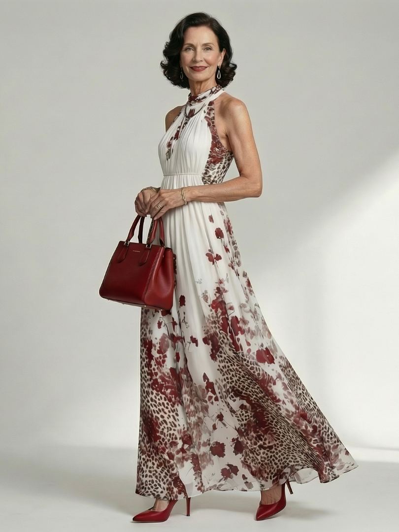 Ivy | Geplooide Witte Maxi jurk