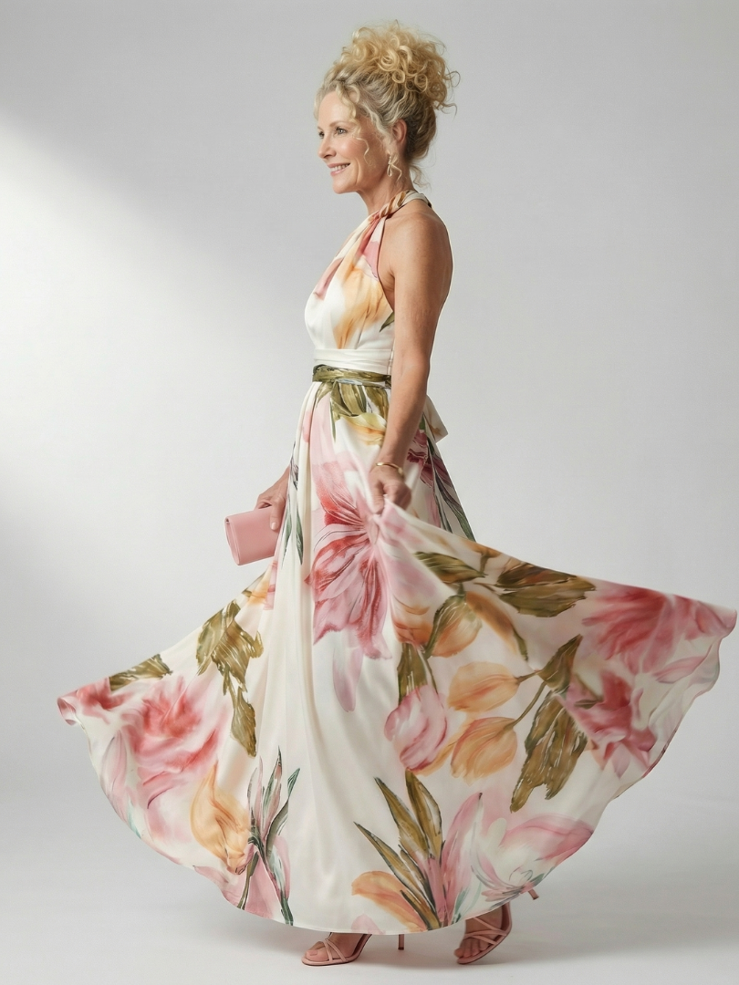 Amiel | Lichte Bloemen Maxijurk