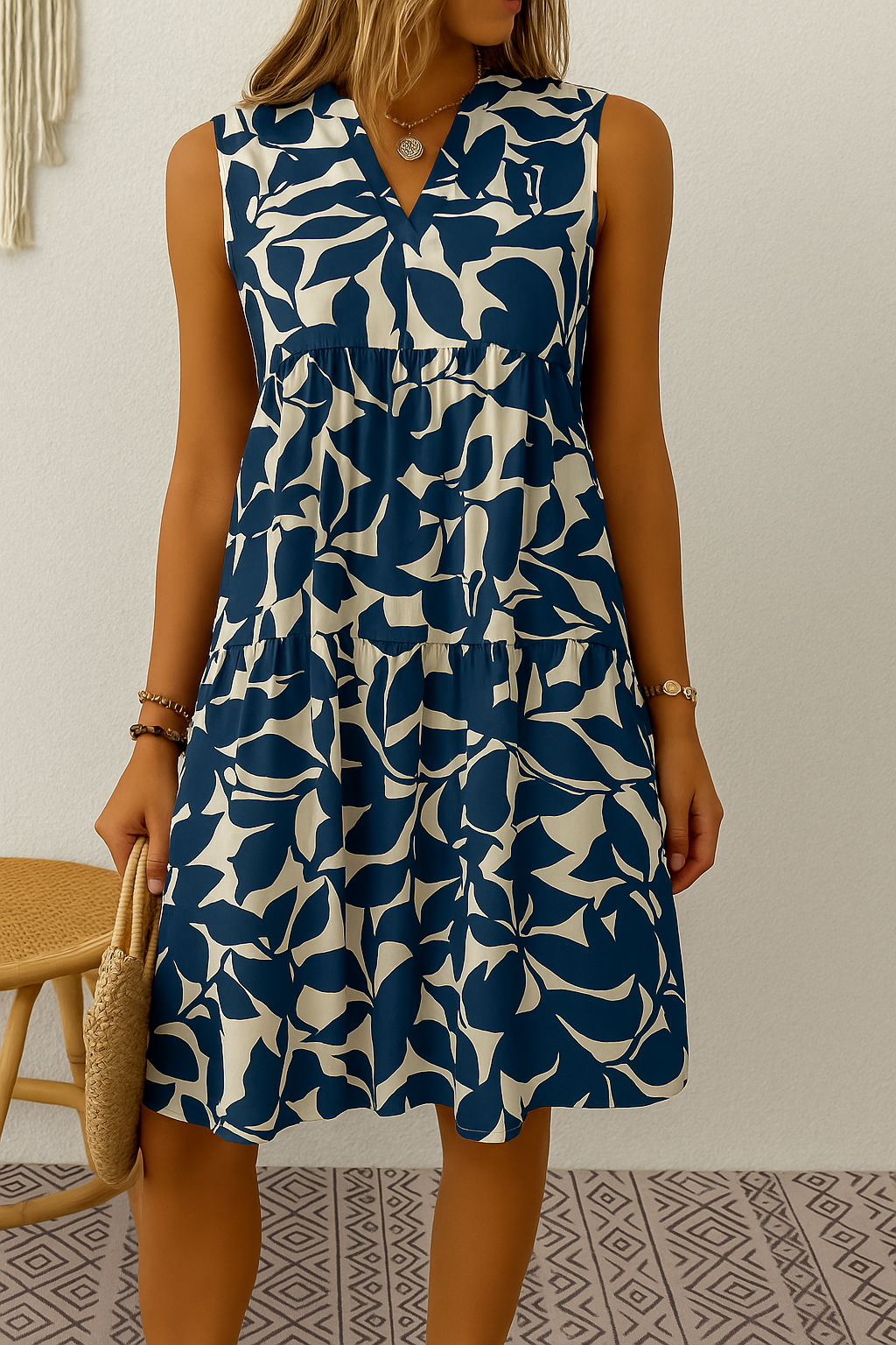 Falado - Zomerse, chique midi-jurk