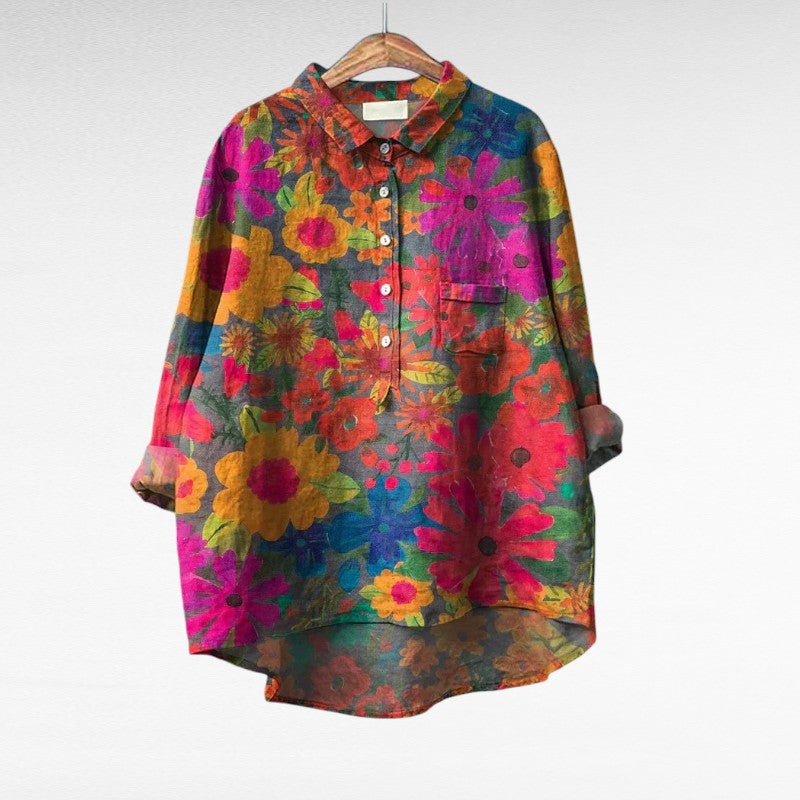 Vanluxe | Klassieke Bloemenblouse