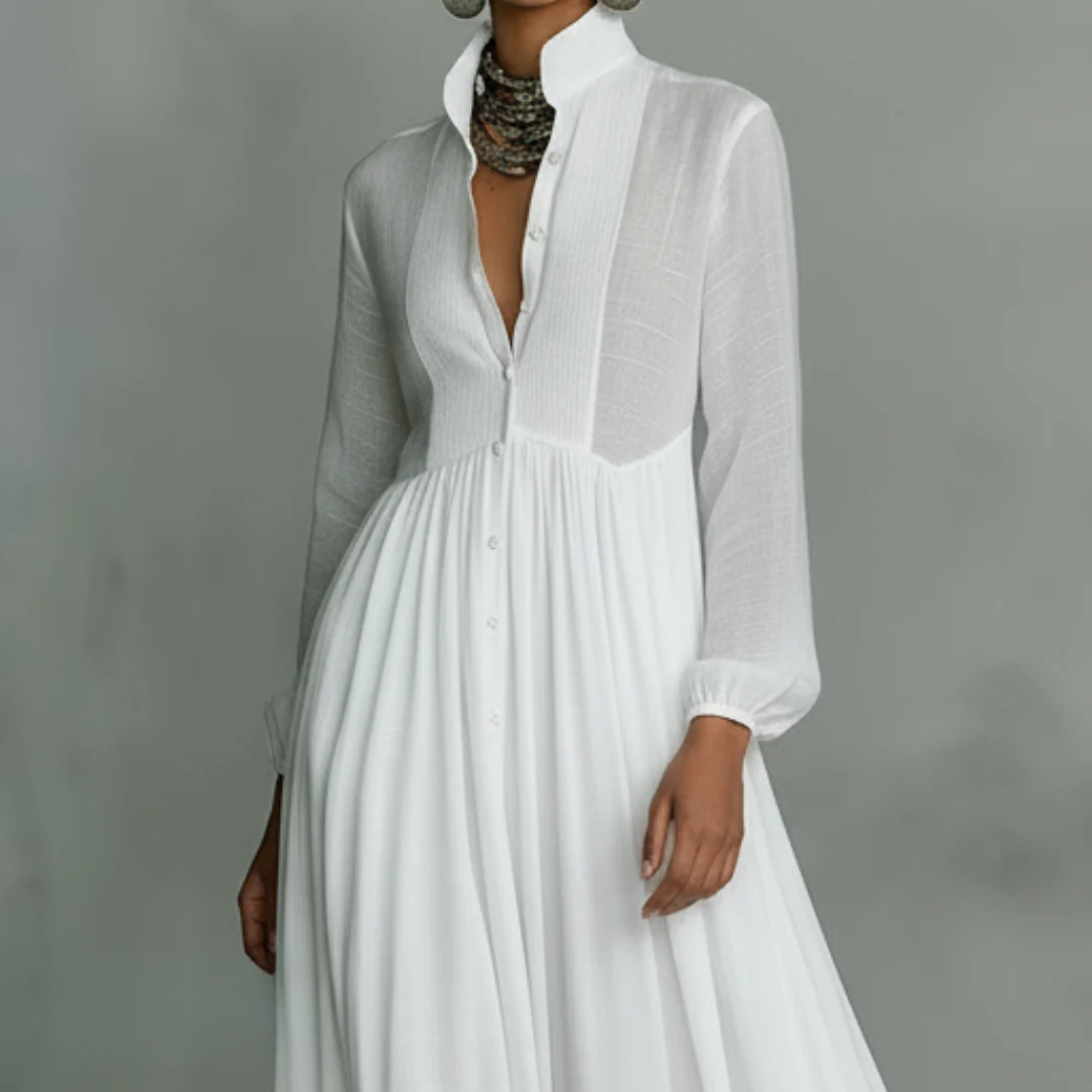 Falado - Minimalistische maxi-jurk