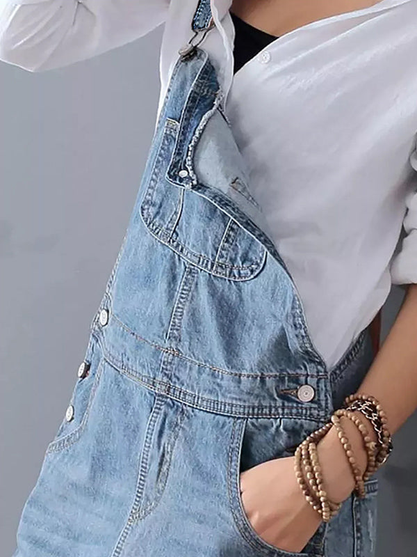 Falado – Distressed denim dress with back slit