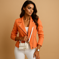 Casual damesblazer met ritssluiting en lange mouwen | Milou
