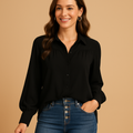 Isabelle | Elegante blouse met lantaarnmouw voor dames