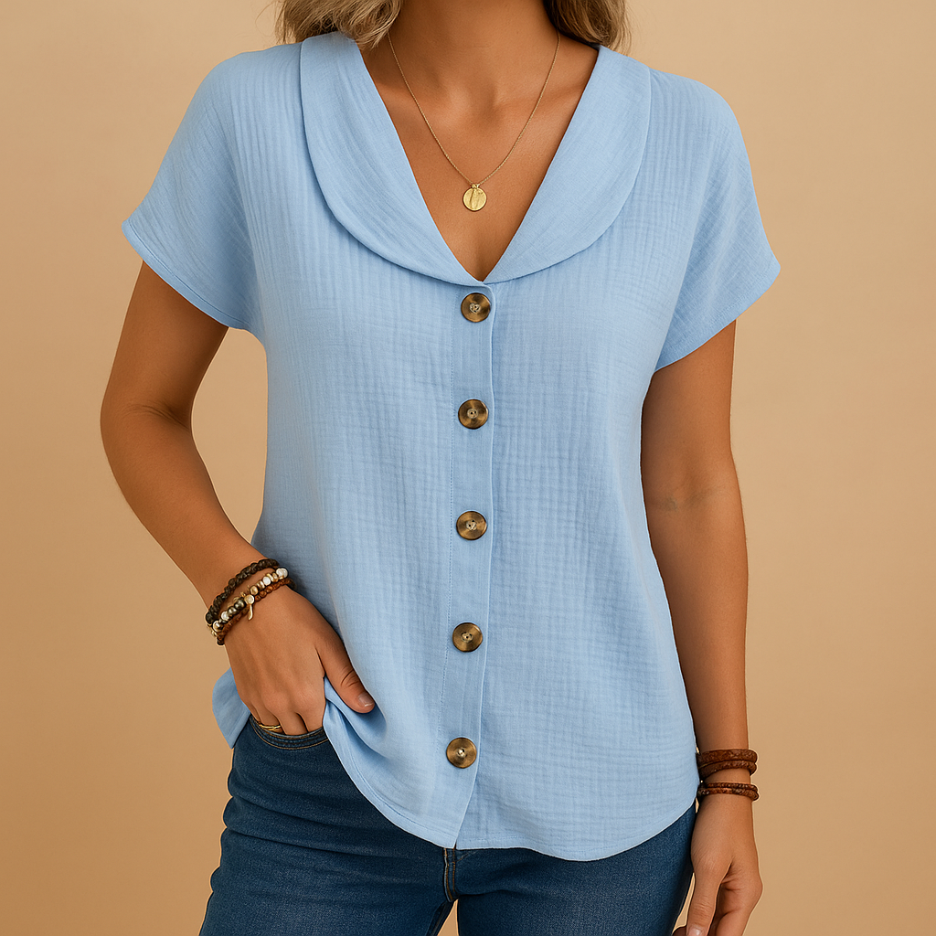 Elegante blouse met klassieke kraag voor dames | Merel