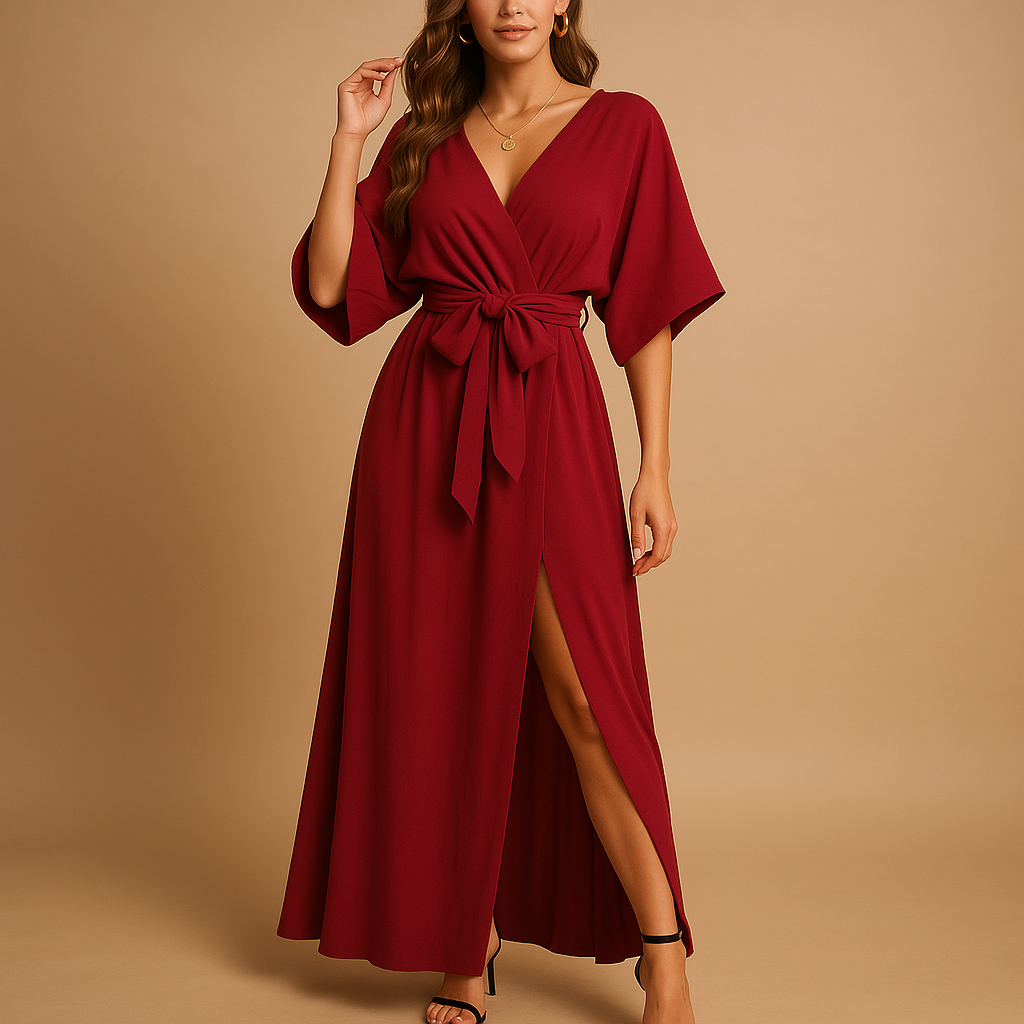 Leona | Elegante V-hals jurk voor dames