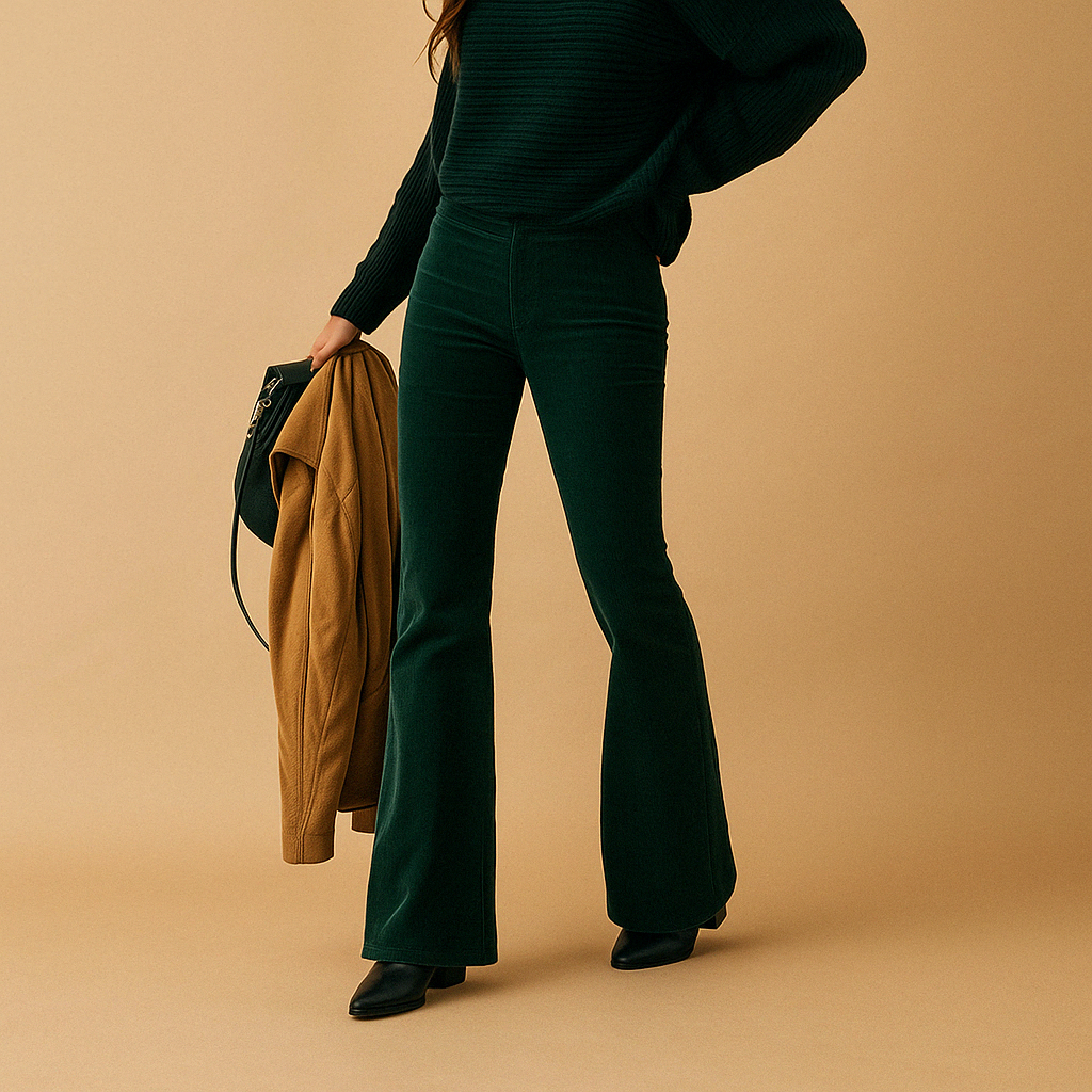 Maartje | Flared corduroy broek met retro look voor dames