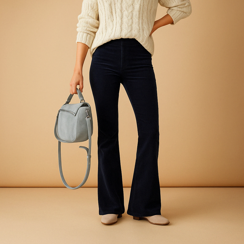 Maartje | Flared corduroy broek met retro look voor dames