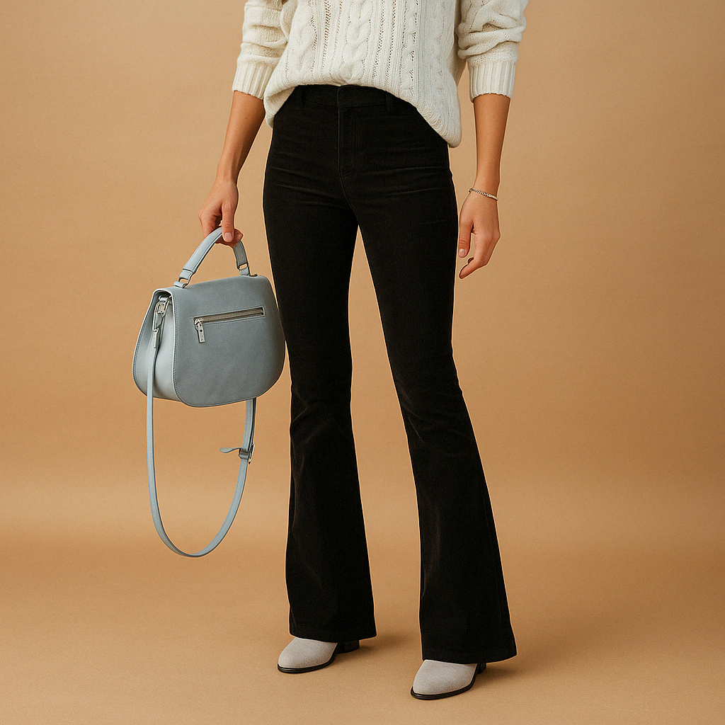 Maartje | Flared corduroy broek met retro look voor dames