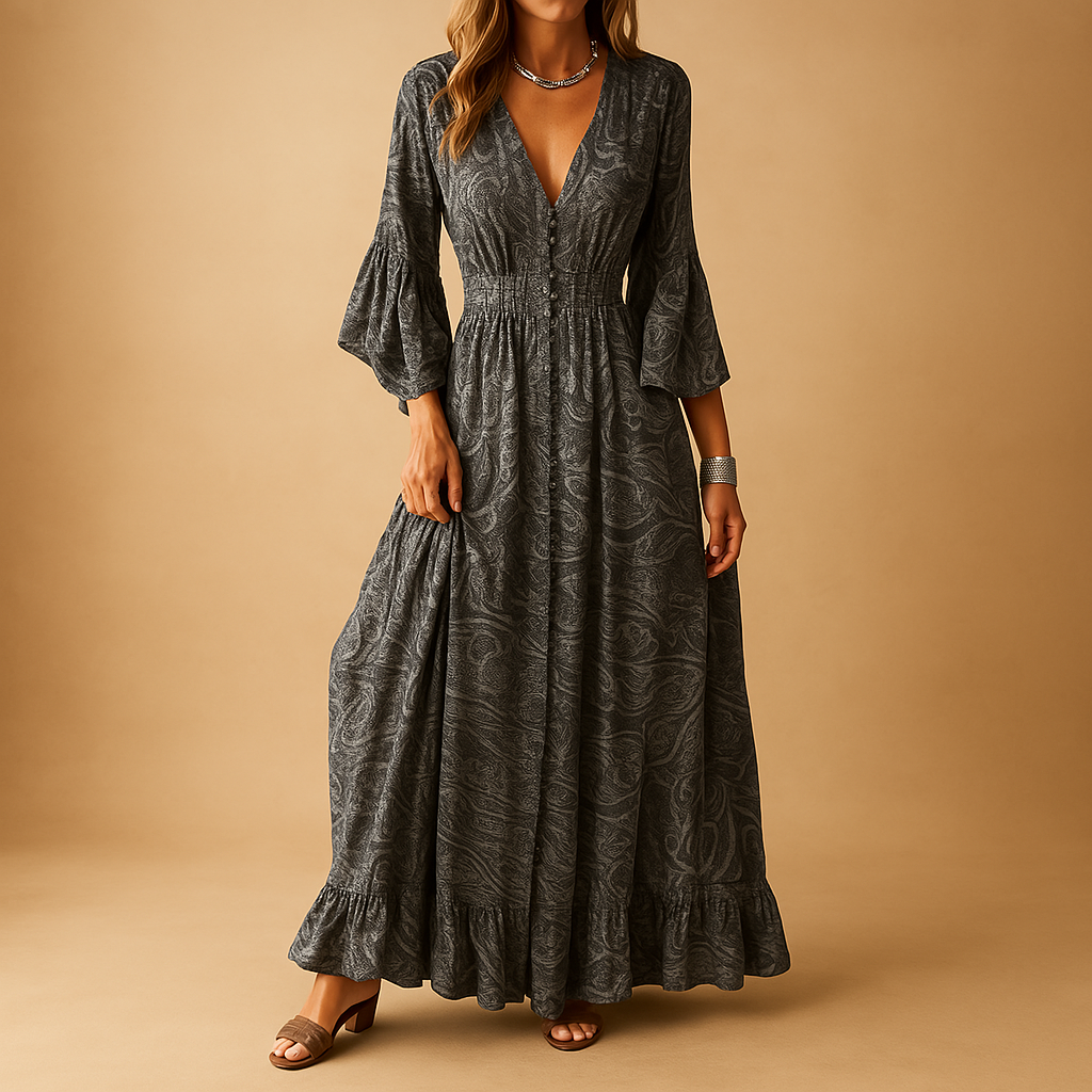 Elise | Lange boho-jurk met elegante pasvorm voor dames