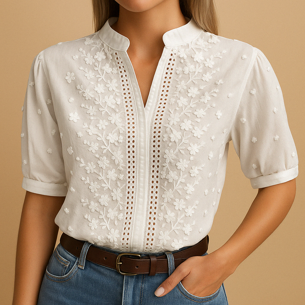 Elvira | Modieuze witte blouse voor dames