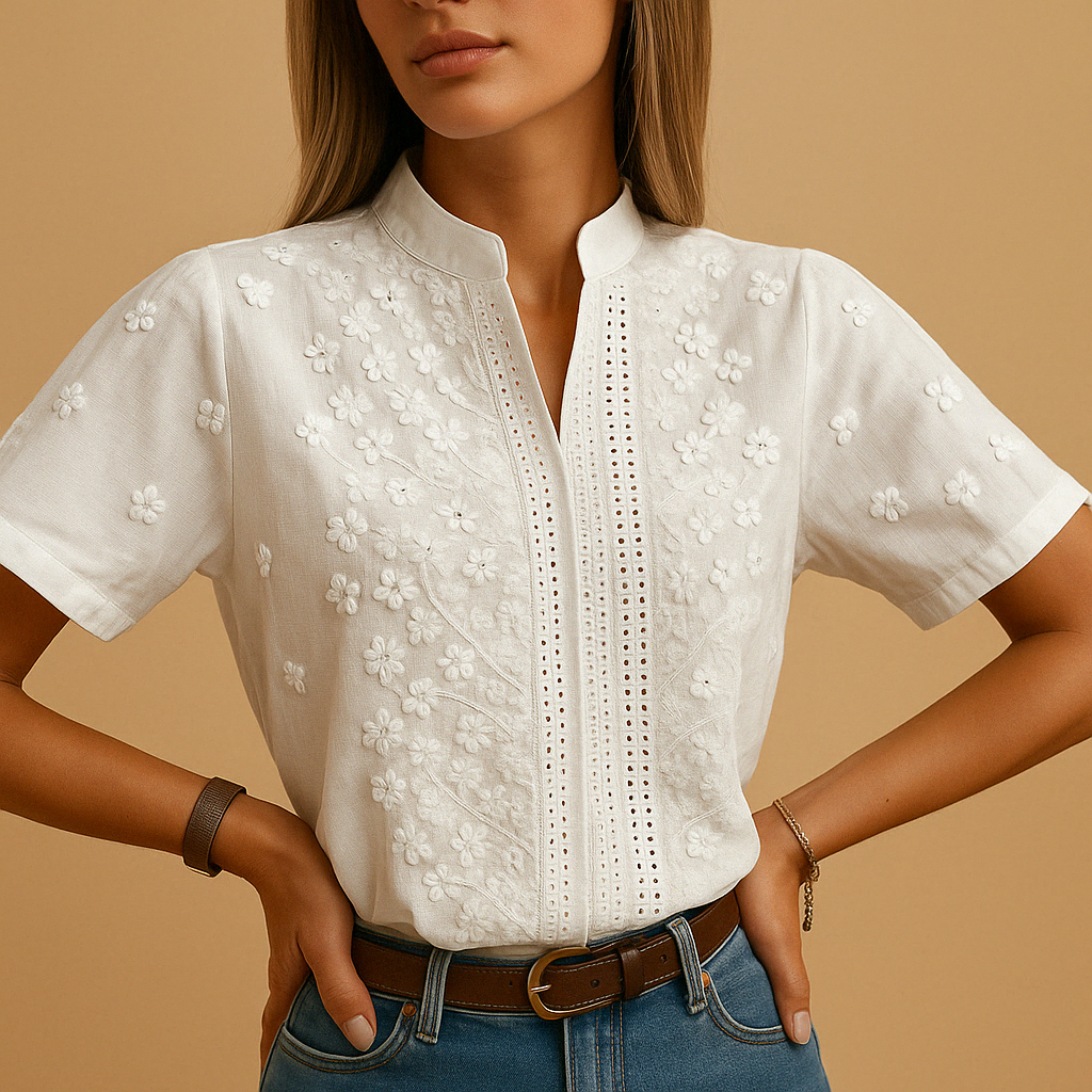 Elvira | Modieuze witte blouse voor dames
