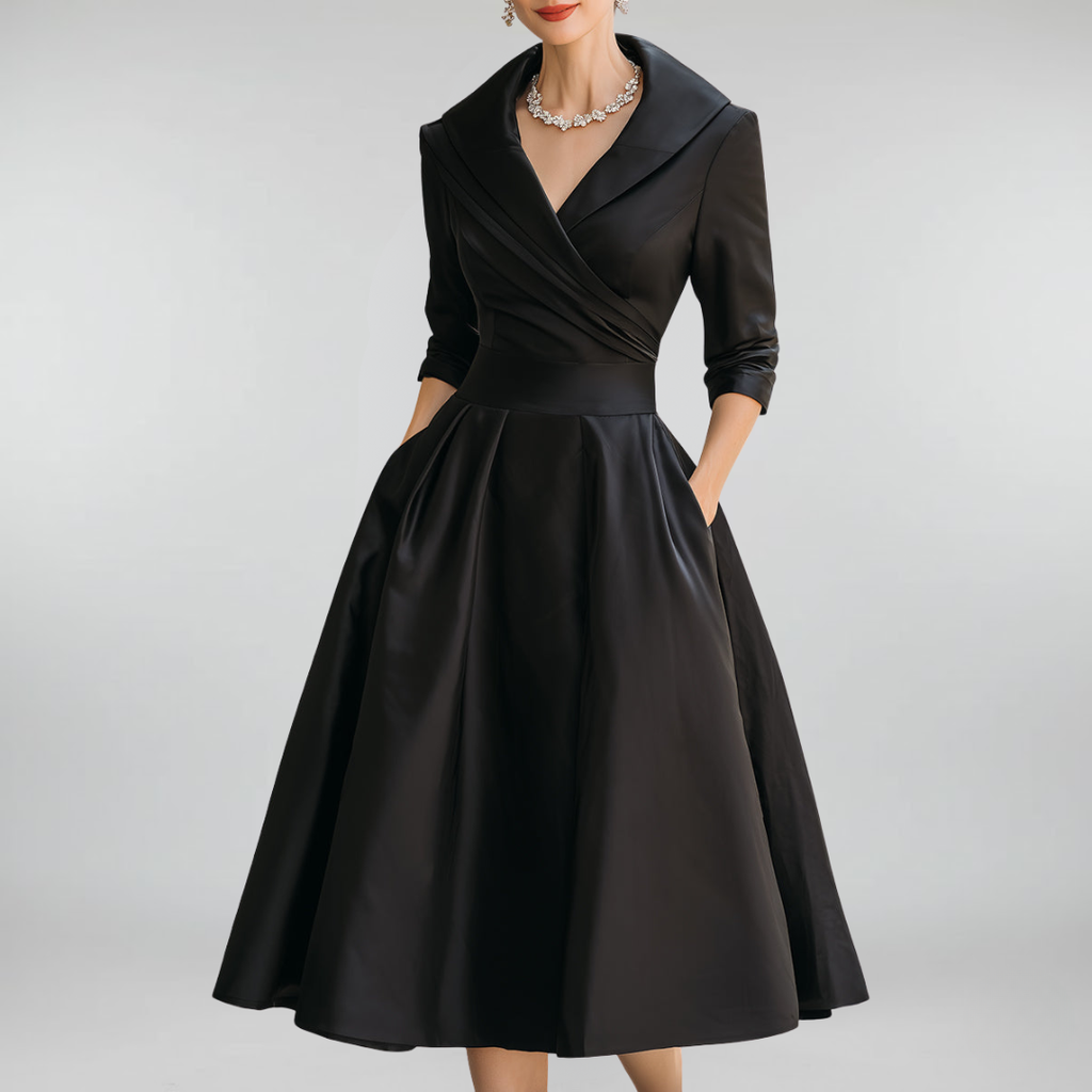 Zenviro - Elegante midi-jurk met subtiele glans