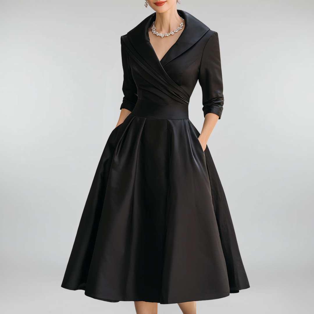 Zenviro - Elegante midi-jurk met subtiele glans