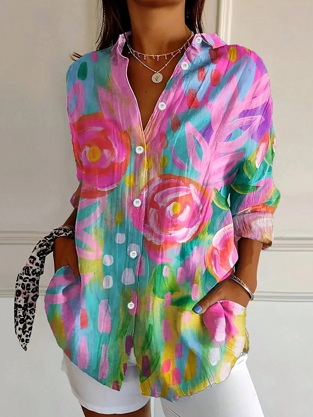 Rina™ | Blouse met kleurrijke print