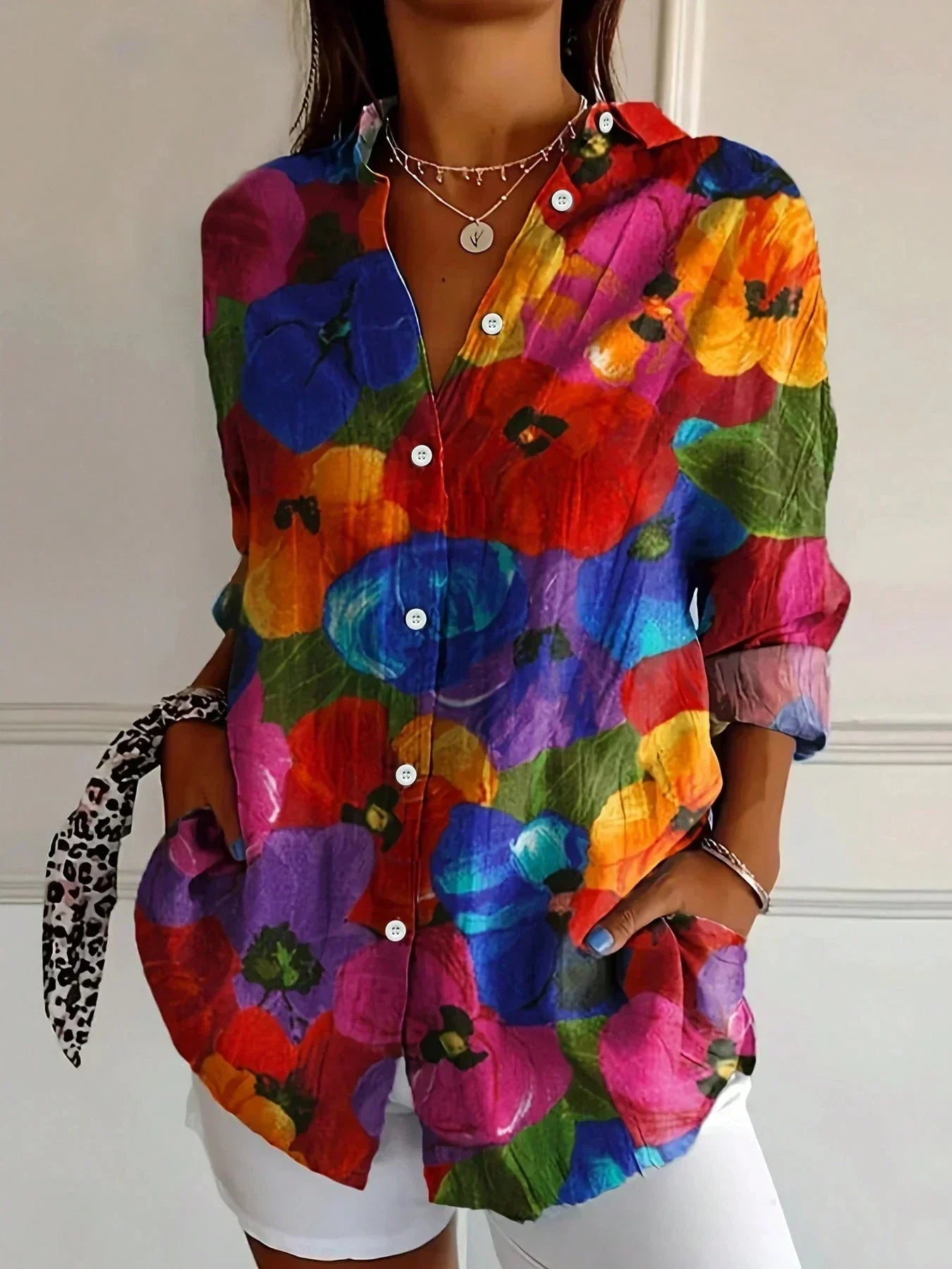 Rina™ | Blouse met kleurrijke print
