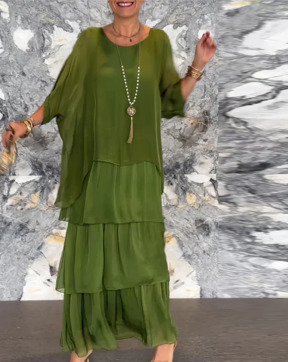Zenviro - Elegante, soepel vallende maxi-jurk