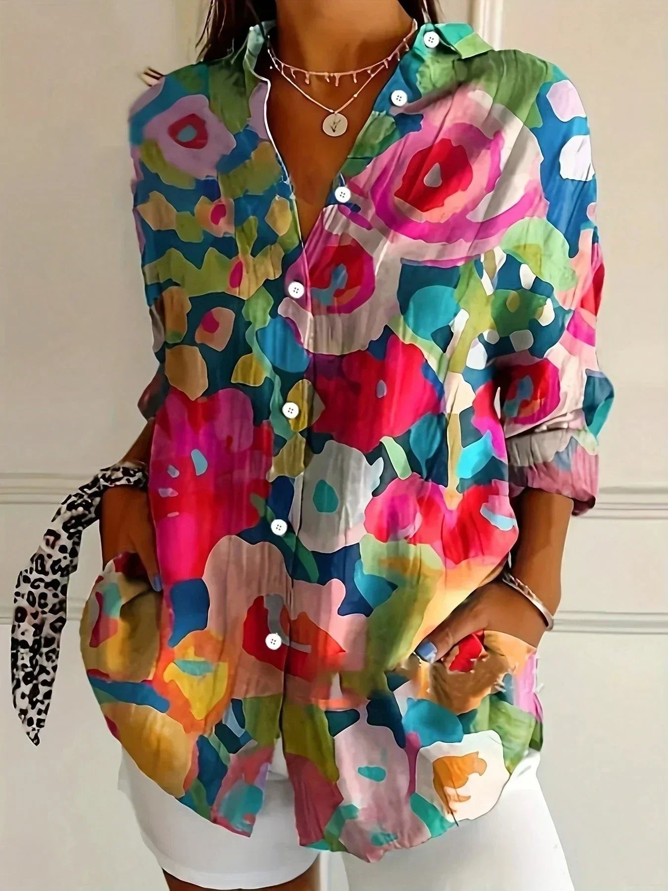 Rina™ | Blouse met kleurrijke print