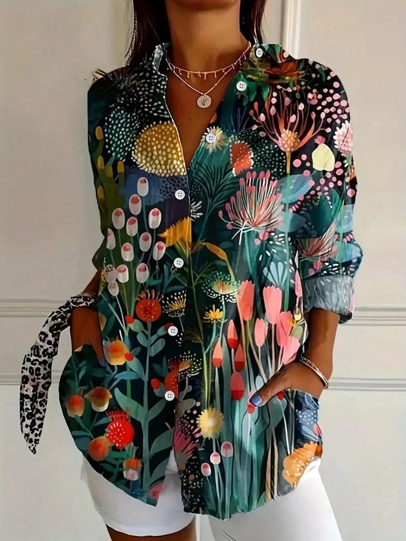 Rina™ | Blouse met kleurrijke print