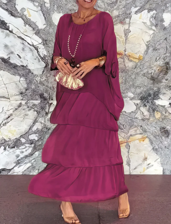 Zenviro - Elegante, soepel vallende maxi-jurk