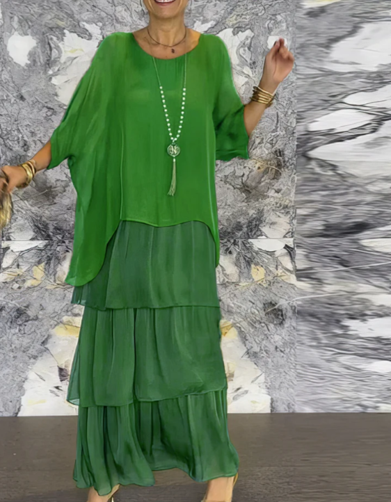 Zenviro - Elegante, soepel vallende maxi-jurk
