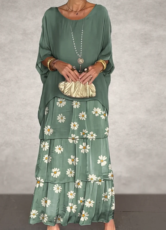 Zenviro - Elegante, soepel vallende maxi-jurk
