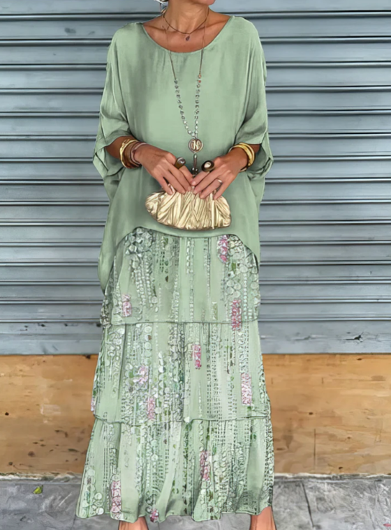 Zenviro - Elegante, soepel vallende maxi-jurk