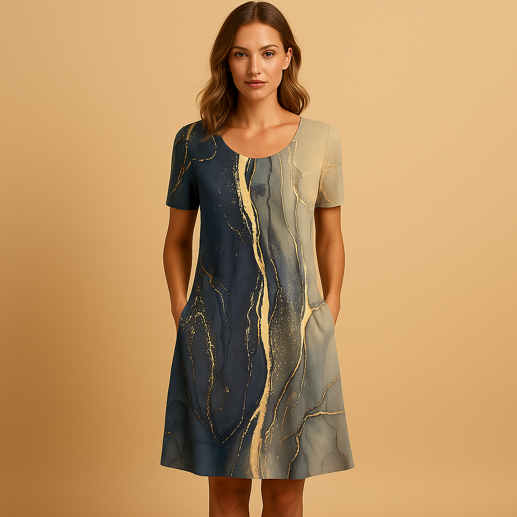 Tijdloze midi-jurk met flatterende pasvorm voor dames | Femke