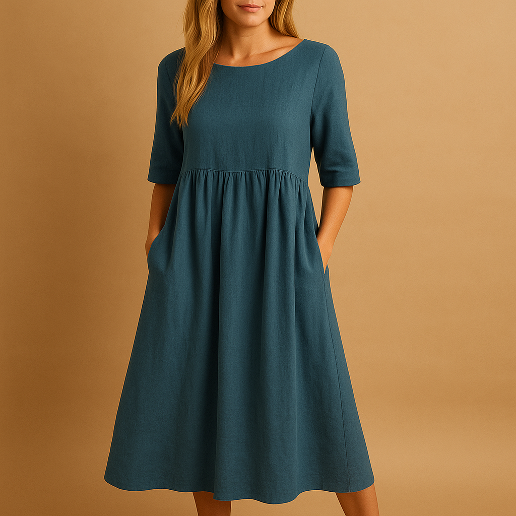 Mila | Vintage midi-jurk met retro charme voor dames
