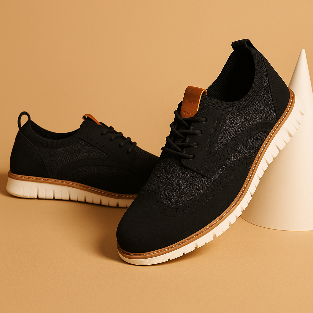 Ademende herenschoenen met brogue detail voor heren | Thijs